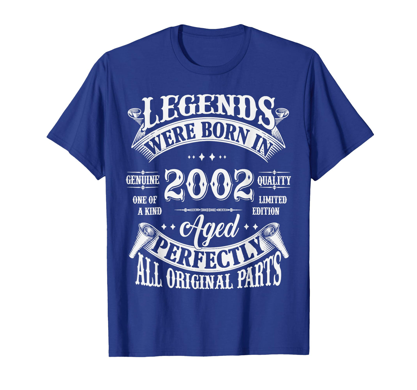 23rd Birthday Tee 23 Years Old Vintage Legends Born In 2002 T-Shirt