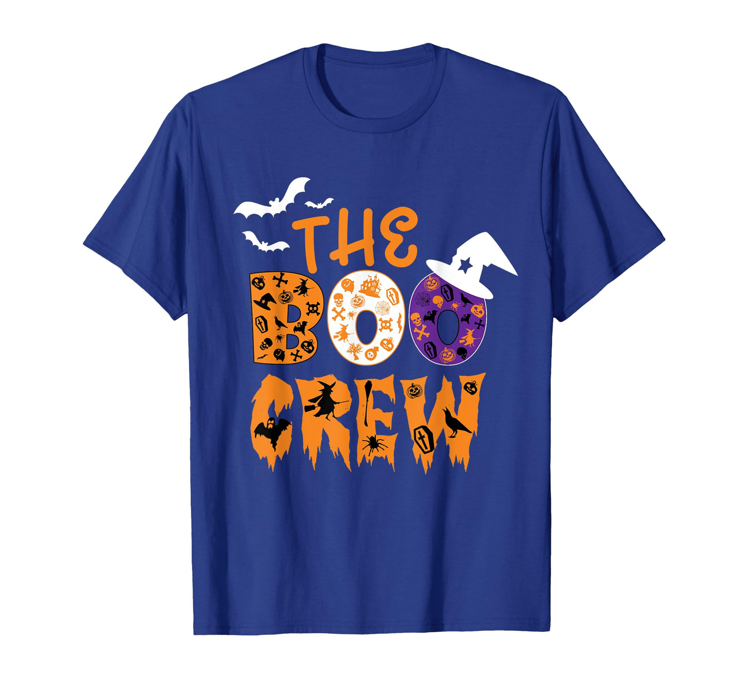 Halloween The Boo Crew Spooky Bats and Witches Fun Family T-Shirt