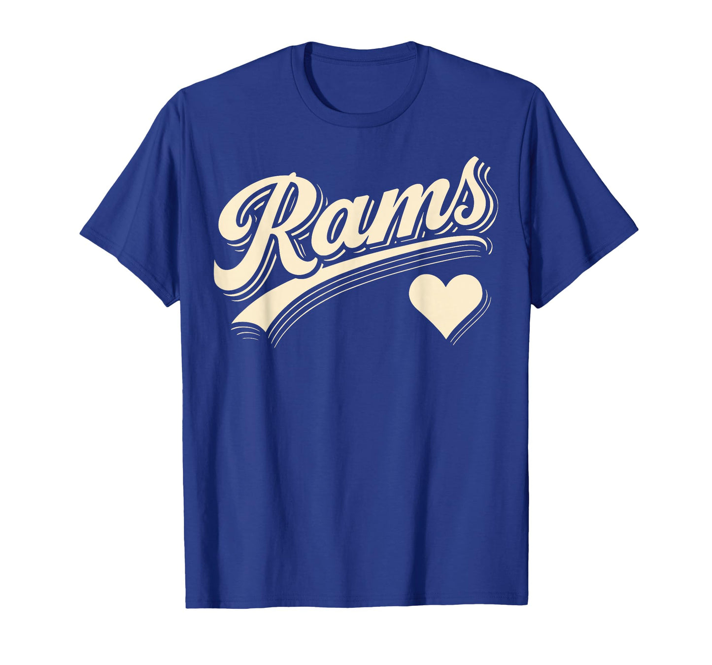 Vintage Rams Heart Lover for Men Women Kid Boy Girl T-Shirt