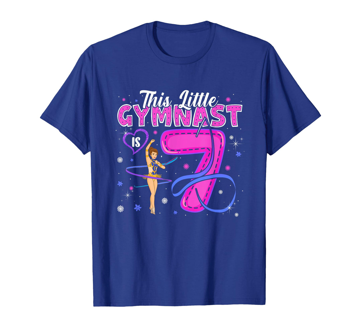 Kids 7 Year Old Gymnast 7th Birthday Tumbling Gymnastics T-Shirt