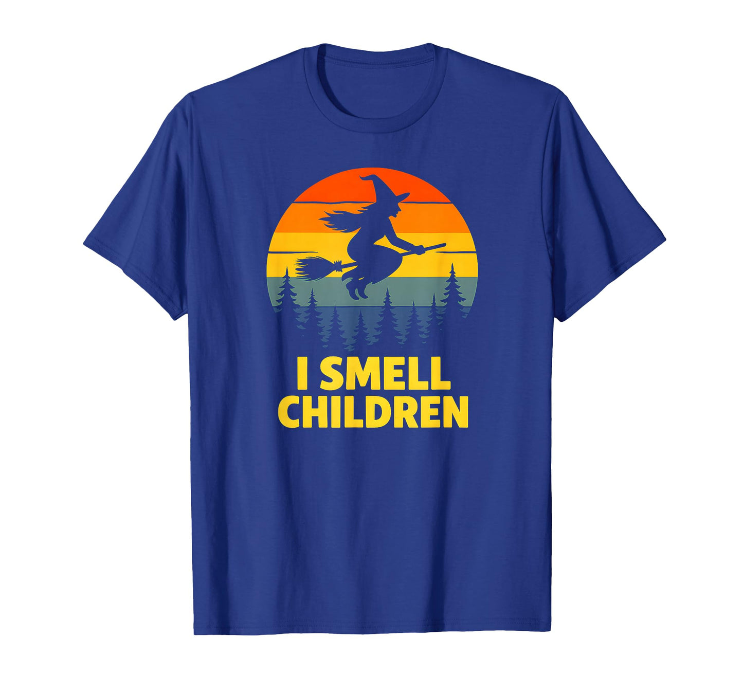 I Smell Children Witch Halloween Funny Vintage Sunset T-Shirt