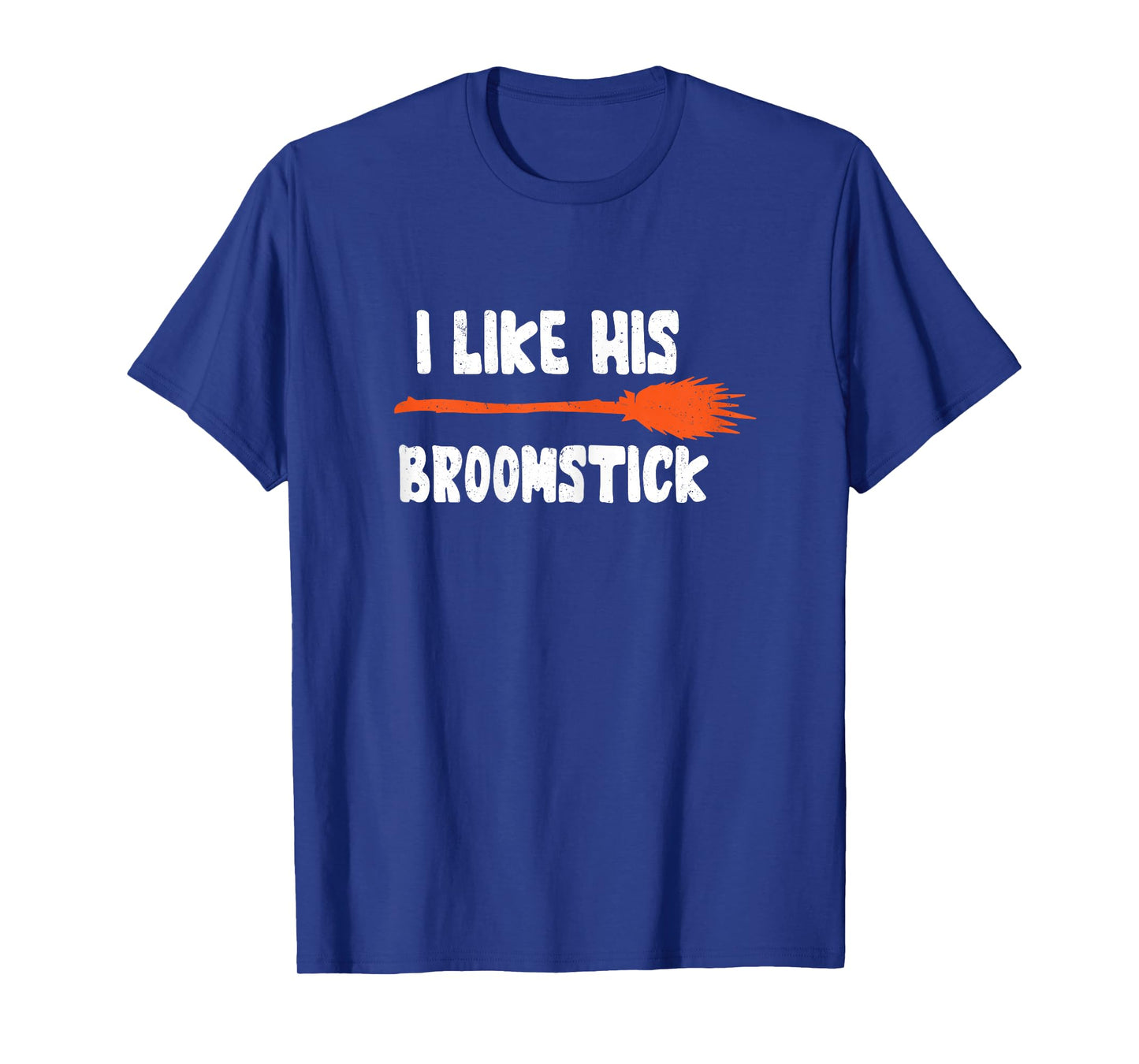I Like His Broomstick Funny Halloween Couple Matching T-Shirt