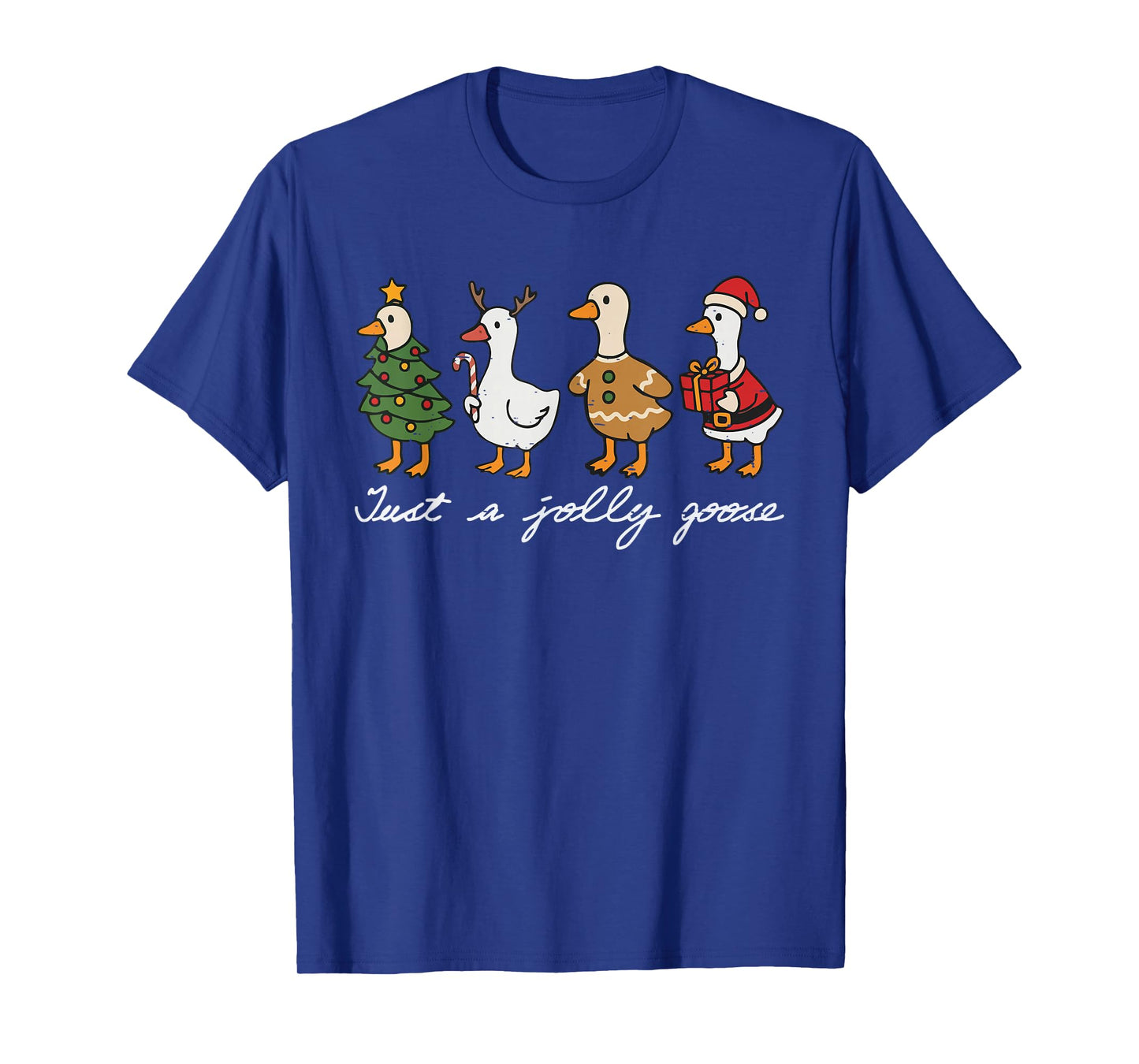 Funny Just A Jolly Goose Duck Santa Christmas Holiday Xmas T-Shirt