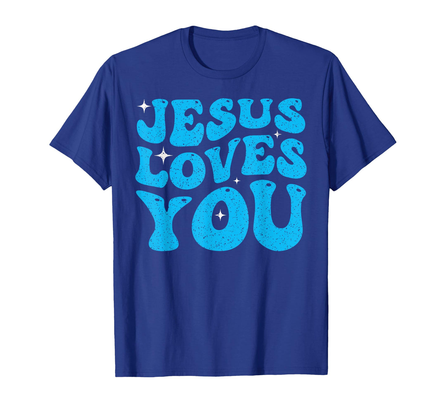 Cute Jesus Loves You Groovy Christian Faith Inspirational T-Shirt