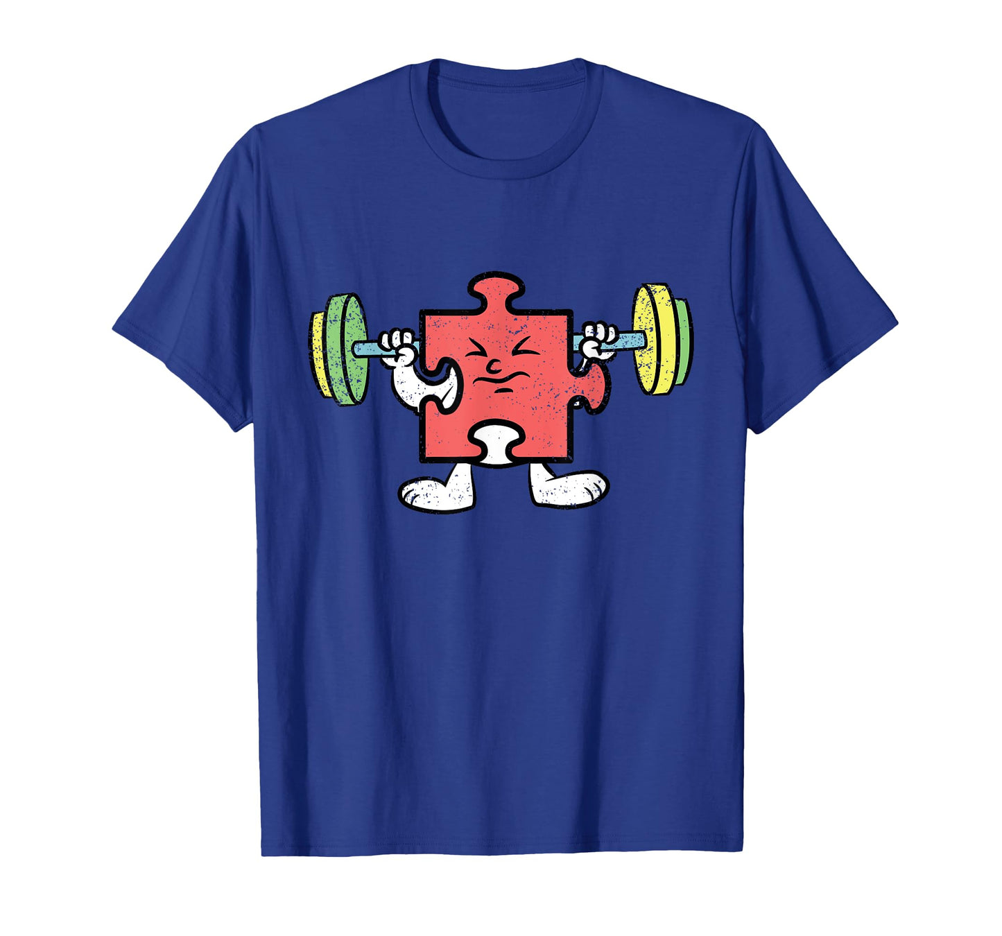 Puzzle Piece Workout Autism Awareness Gym Fitness Autistic T-Shirt