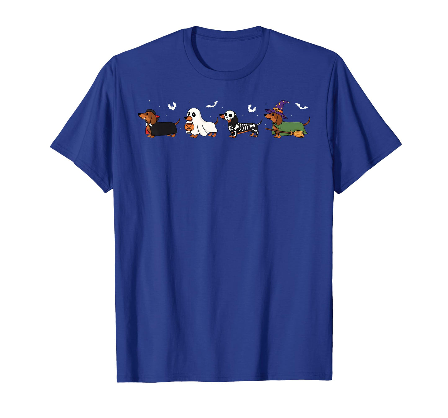 Dachshund Dog Witch Happy Halloweenie Spooky Season T-Shirt