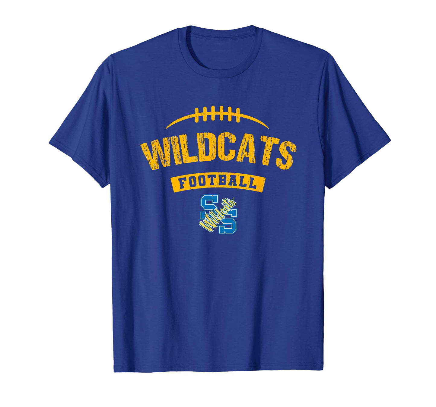 Sulphur Springs Wildcats Logo Football Distressed HS T-Shirt