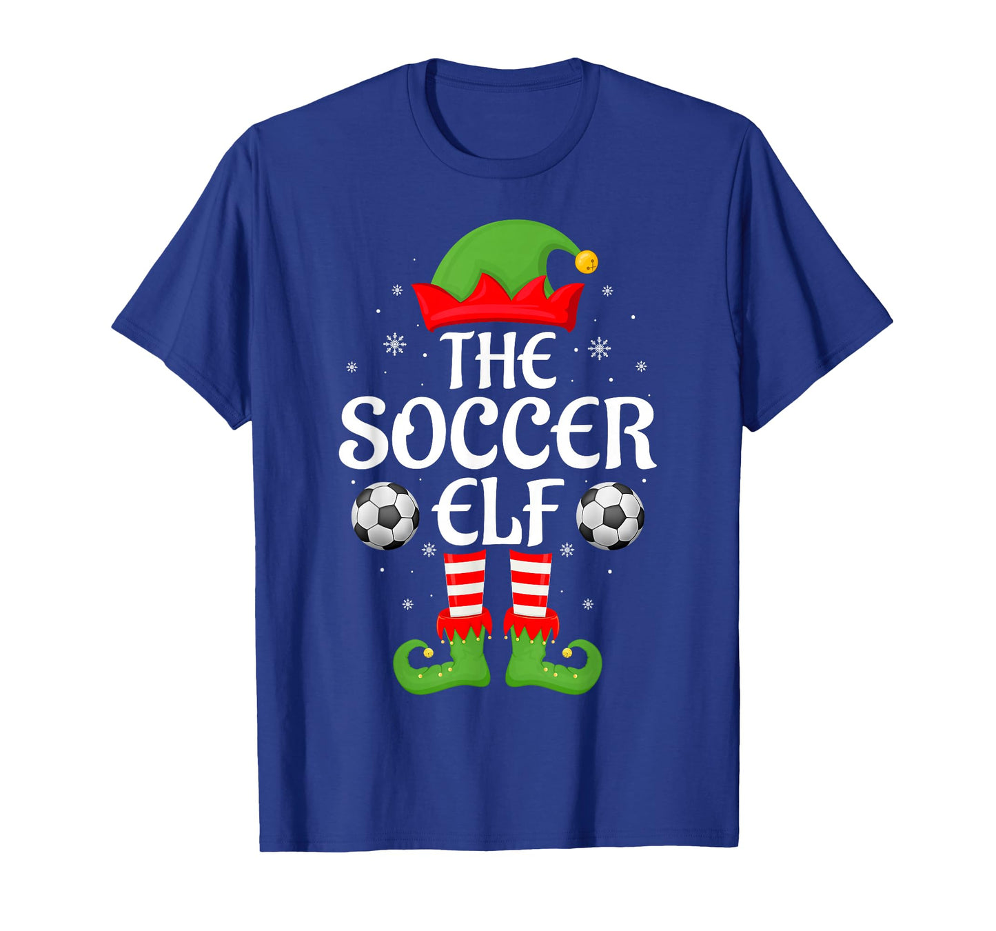 Soccer Elf Xmas Family Matching Elf Squad Christmas T-Shirt