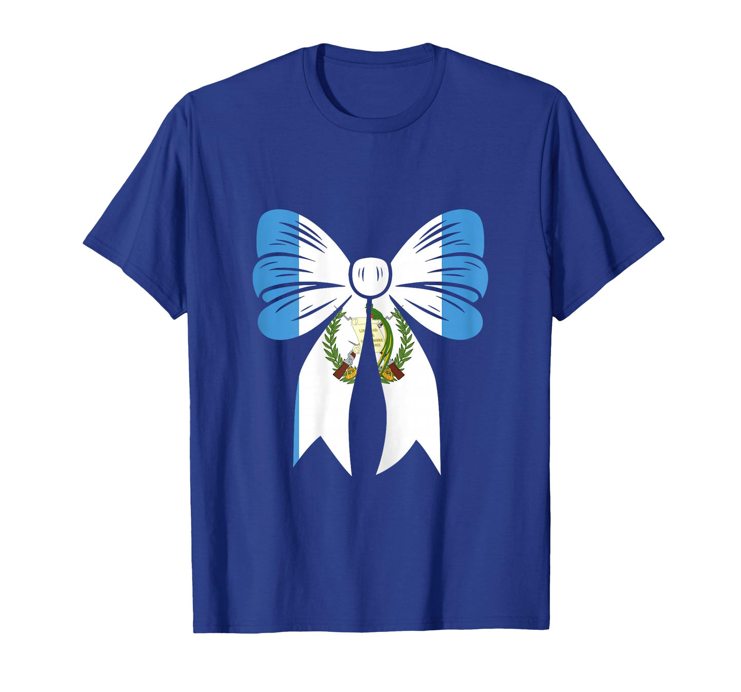Guatemala Girl Coquette Bow Ribbon Pride Guatemalan Flag T-Shirt