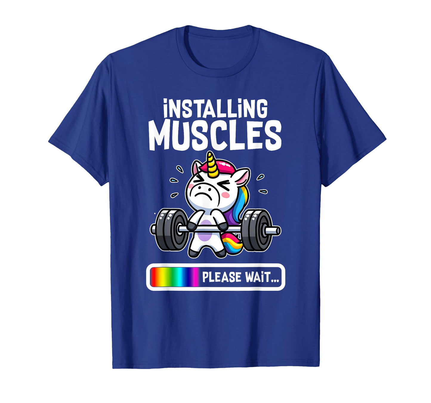 Funny Cute Unicorn Workout Gym Fitness Weightlifting Gift T-Shirt