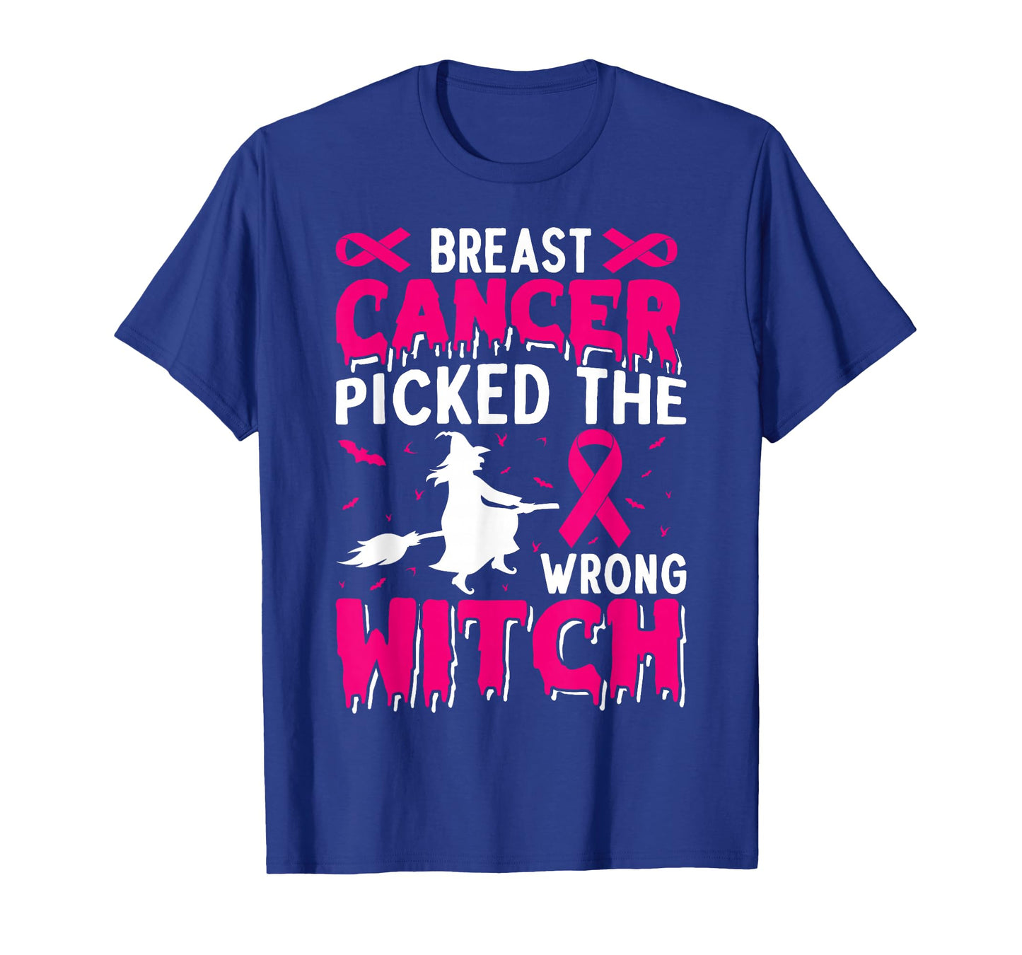 Breast Cancer Awareness Halloween Pink Ribbon Spooky Strong T-Shirt