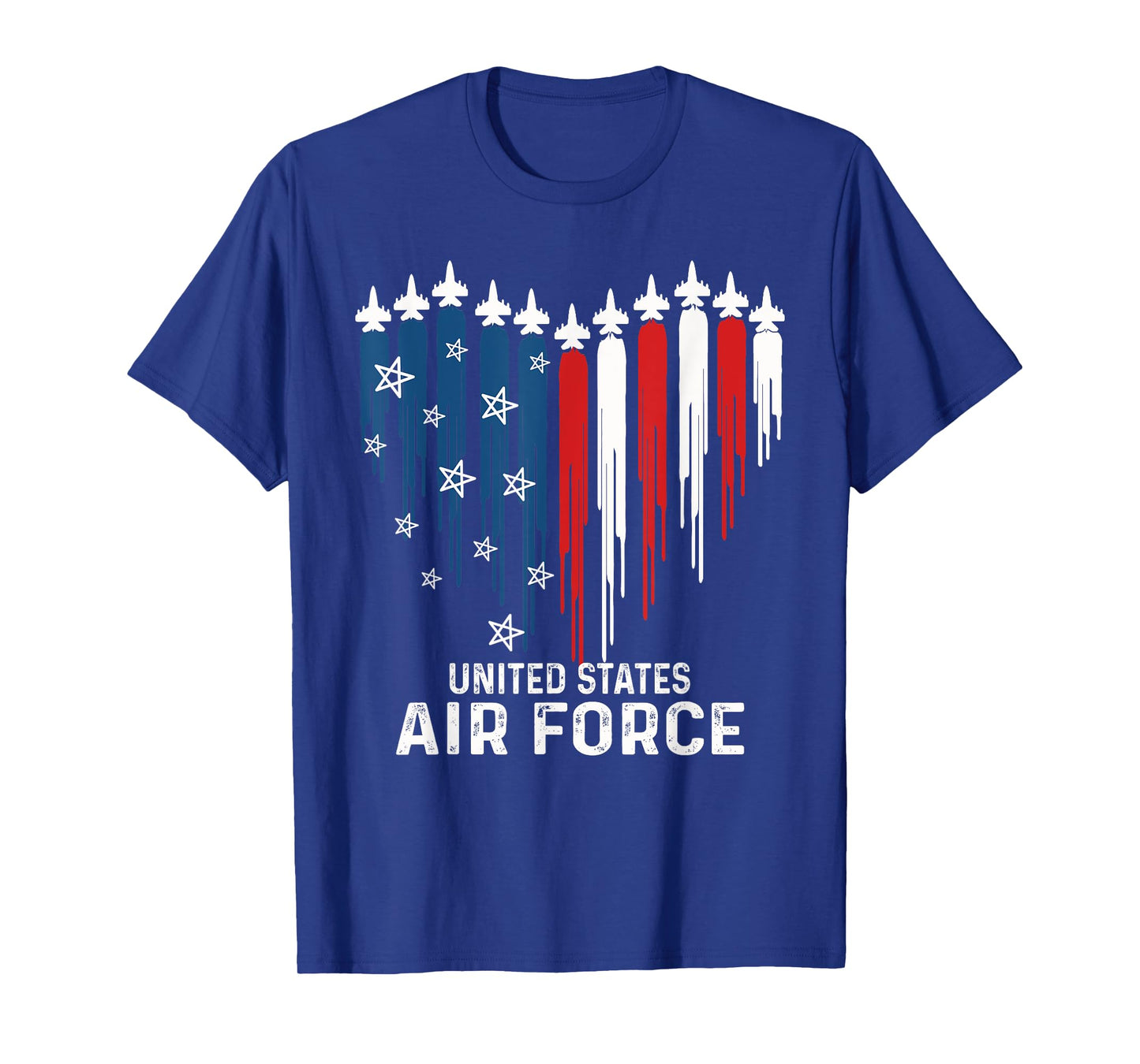 Vintage US Air Force Veterans USA American Flag 4th of July T-Shirt