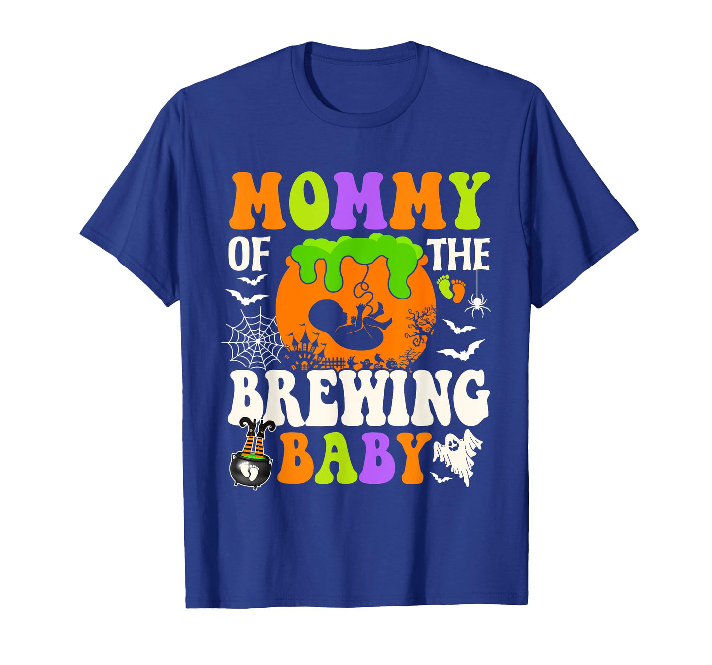 Mommy Of The Brewing Baby Halloween Pregnancy Baby Shower T-Shirt