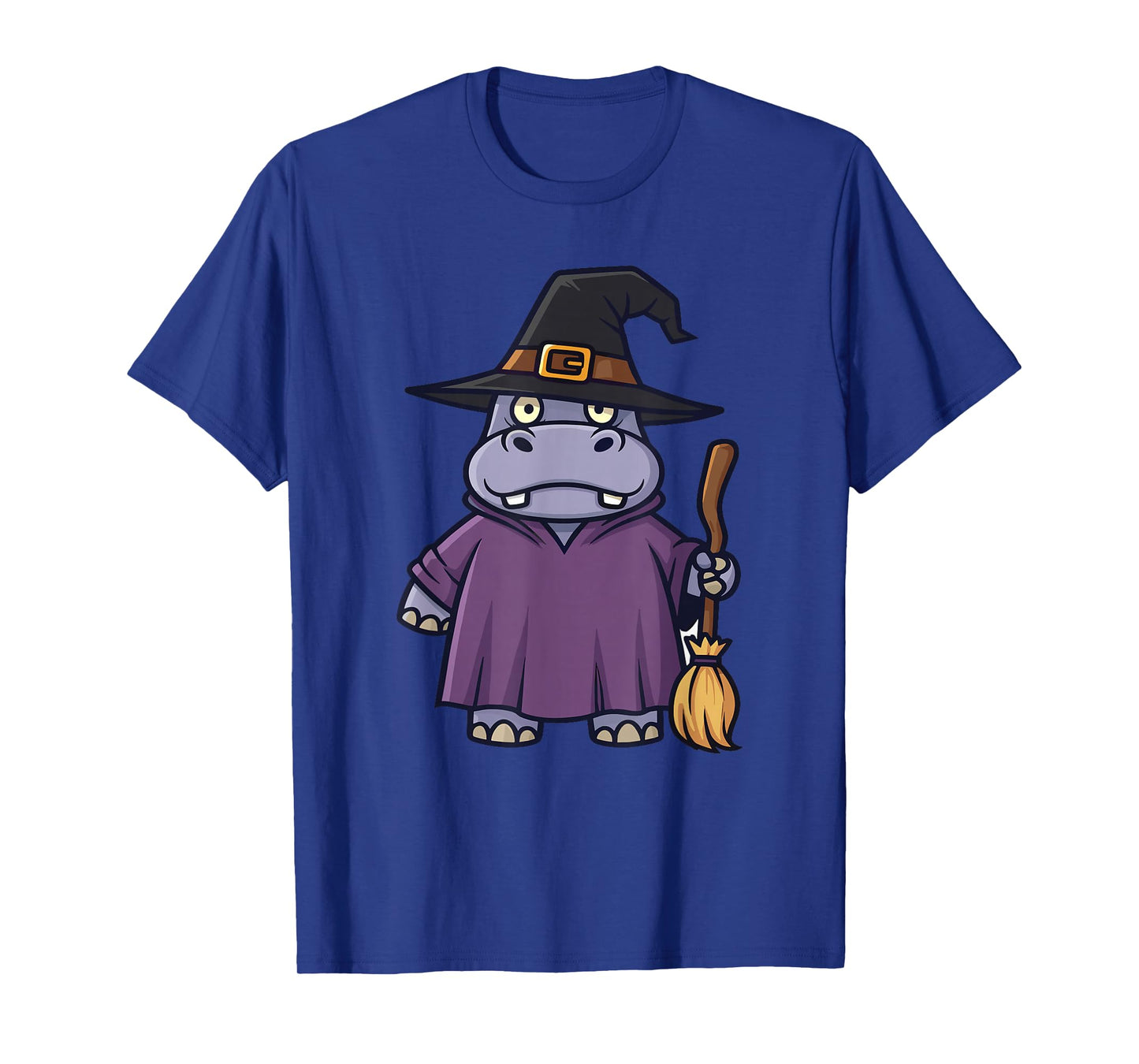Funny Hippo Witch Halloween Costume Kids Boys Girls T-Shirt