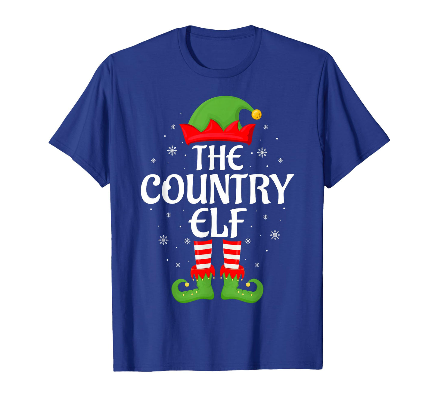 Country Elf Xmas Family Matching Elf Squad Christmas T-Shirt