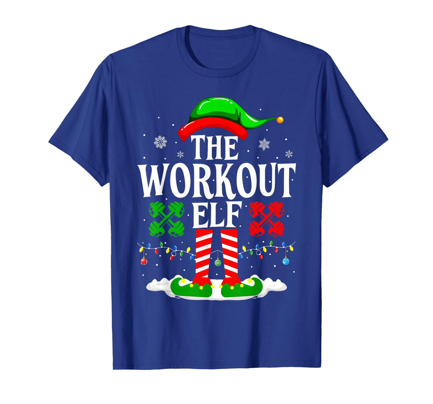 The Workout Elf Funny Fitness Christmas Gym T-Shirt