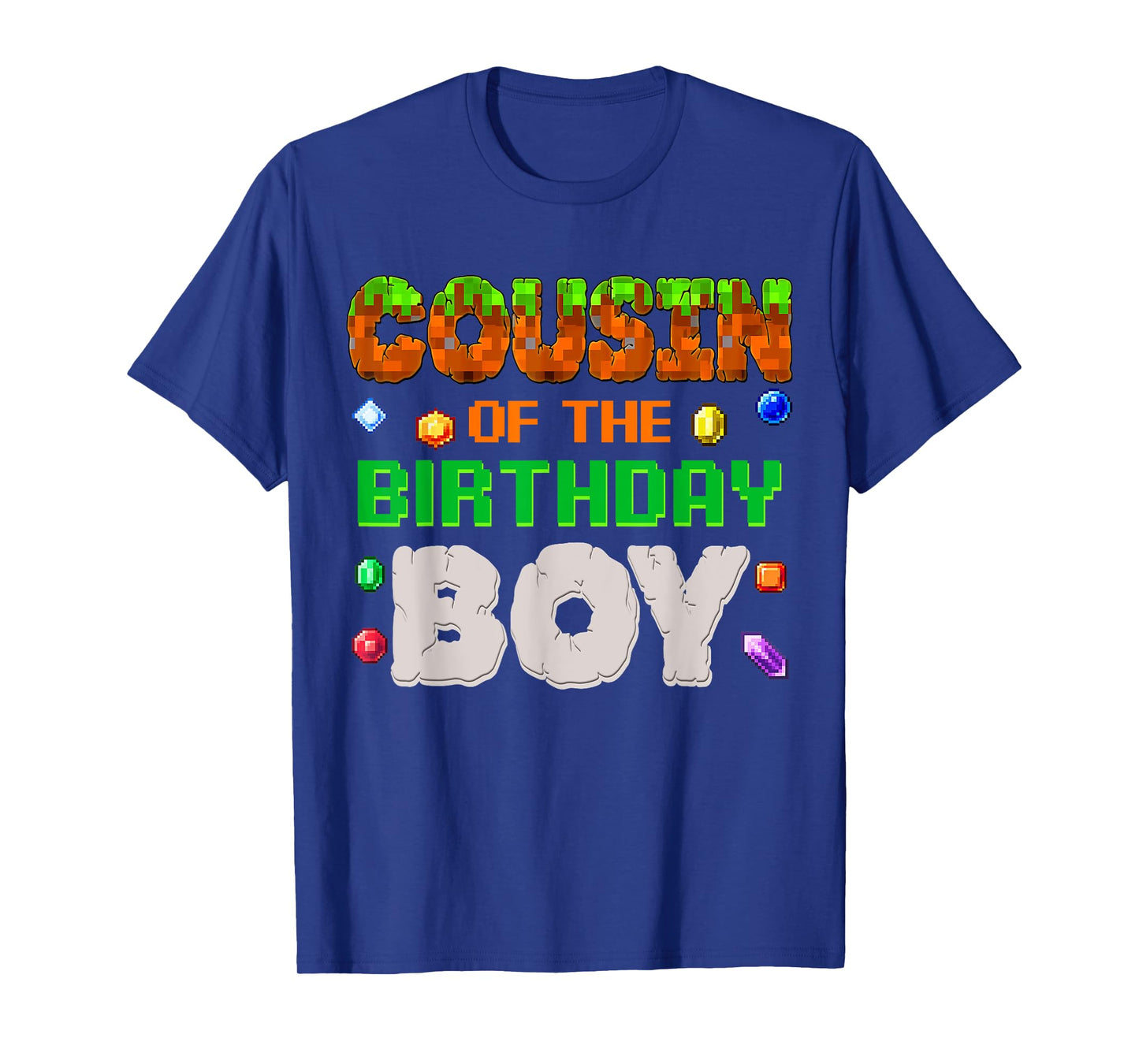 Cousin Of The Birthday Boy Video Gamer Black Boys' Birthday Pixel Number T-Shirt