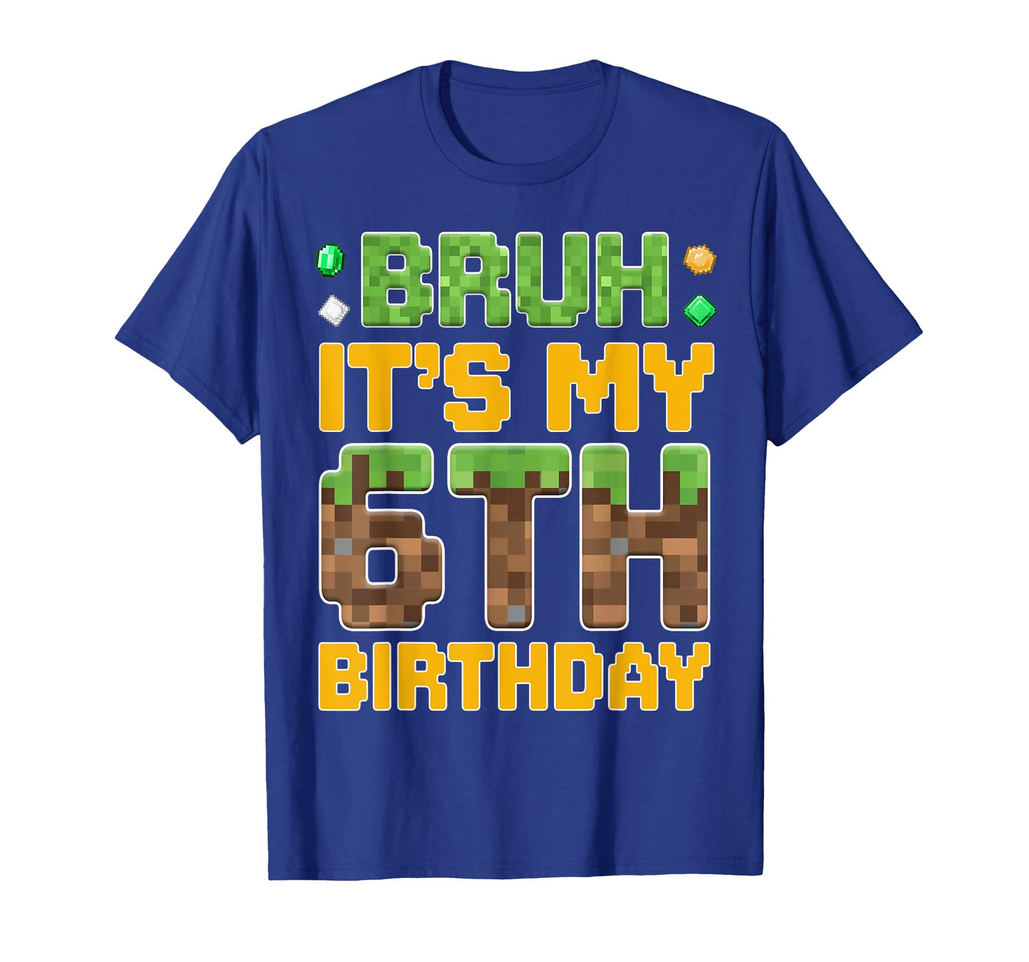 Funny Birthday Boy It's My 6th Birthday Video Game Pixel T-Shirt