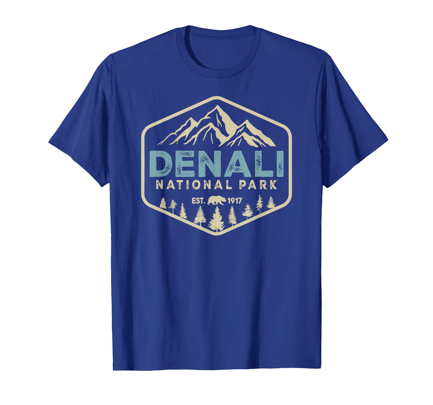 Retro Denali National Park mountains Nature Vintage Hiking T-Shirt