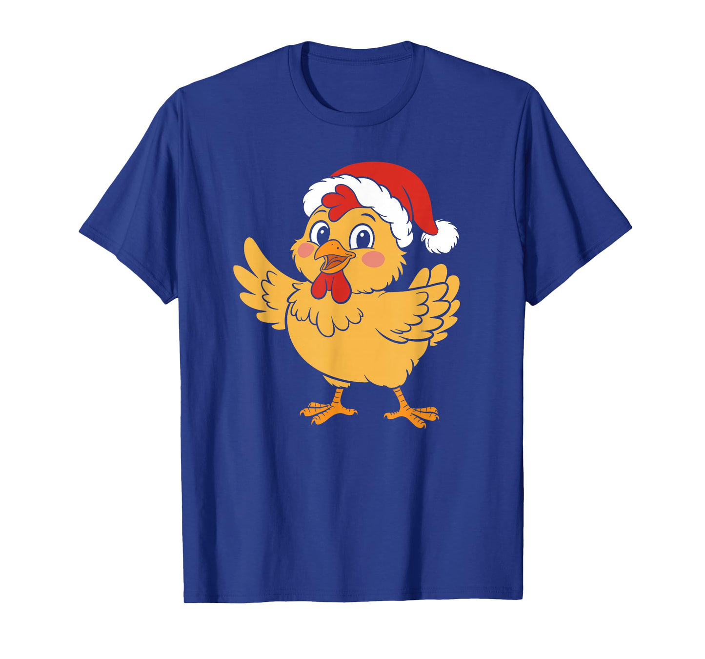 Cute Christmas Chicken Wearing sata hat Boys T-Shirt