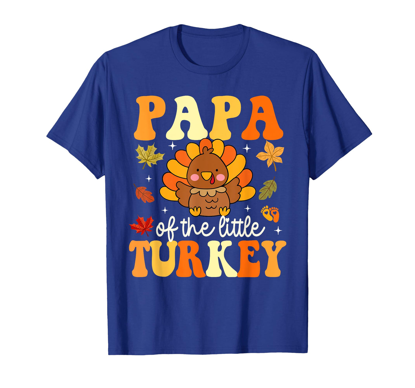 Papa of the Little Turkey Thanksgiving Theme Baby Shower T-Shirt