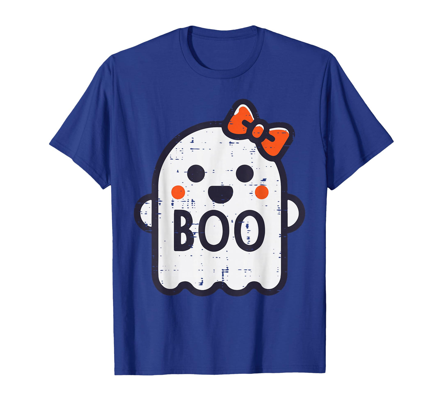 Halloween Ghost Boo Ribbon Cute Costume Girls Kids Women T-Shirt