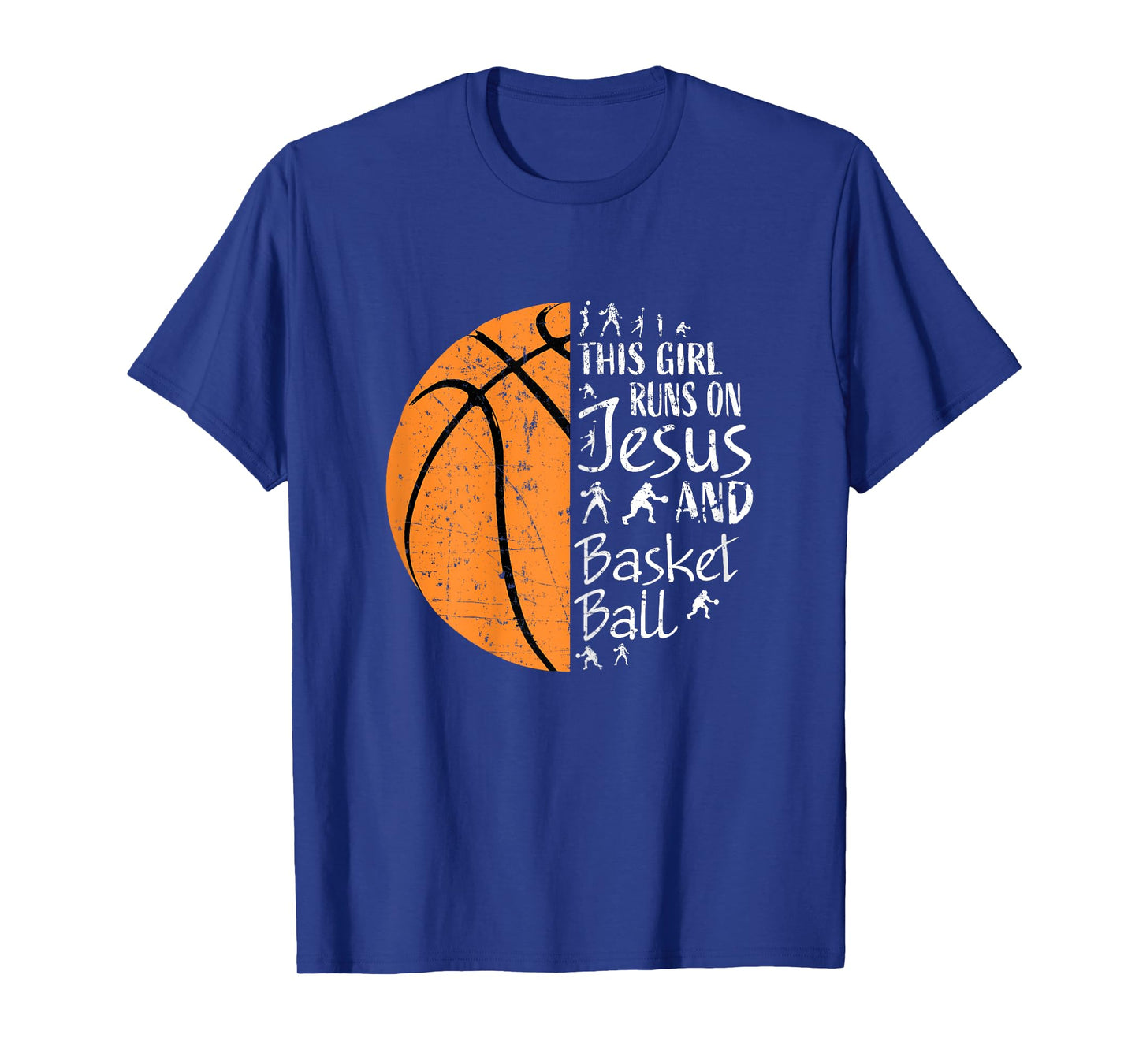 This Girl Runs On Jesus And Basketball Christian Gift T-Shirt
