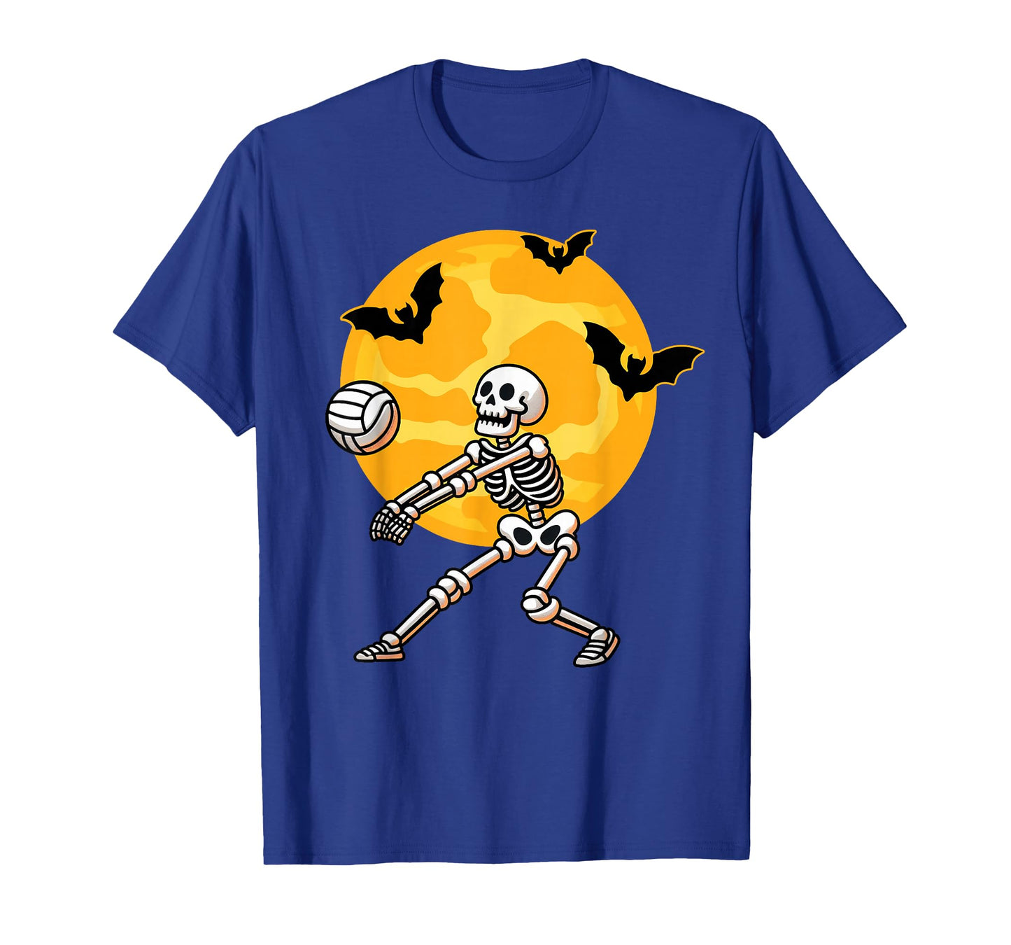 Volleyball Skeleton Halloween Men Boys Volleyball Player T-Shirt