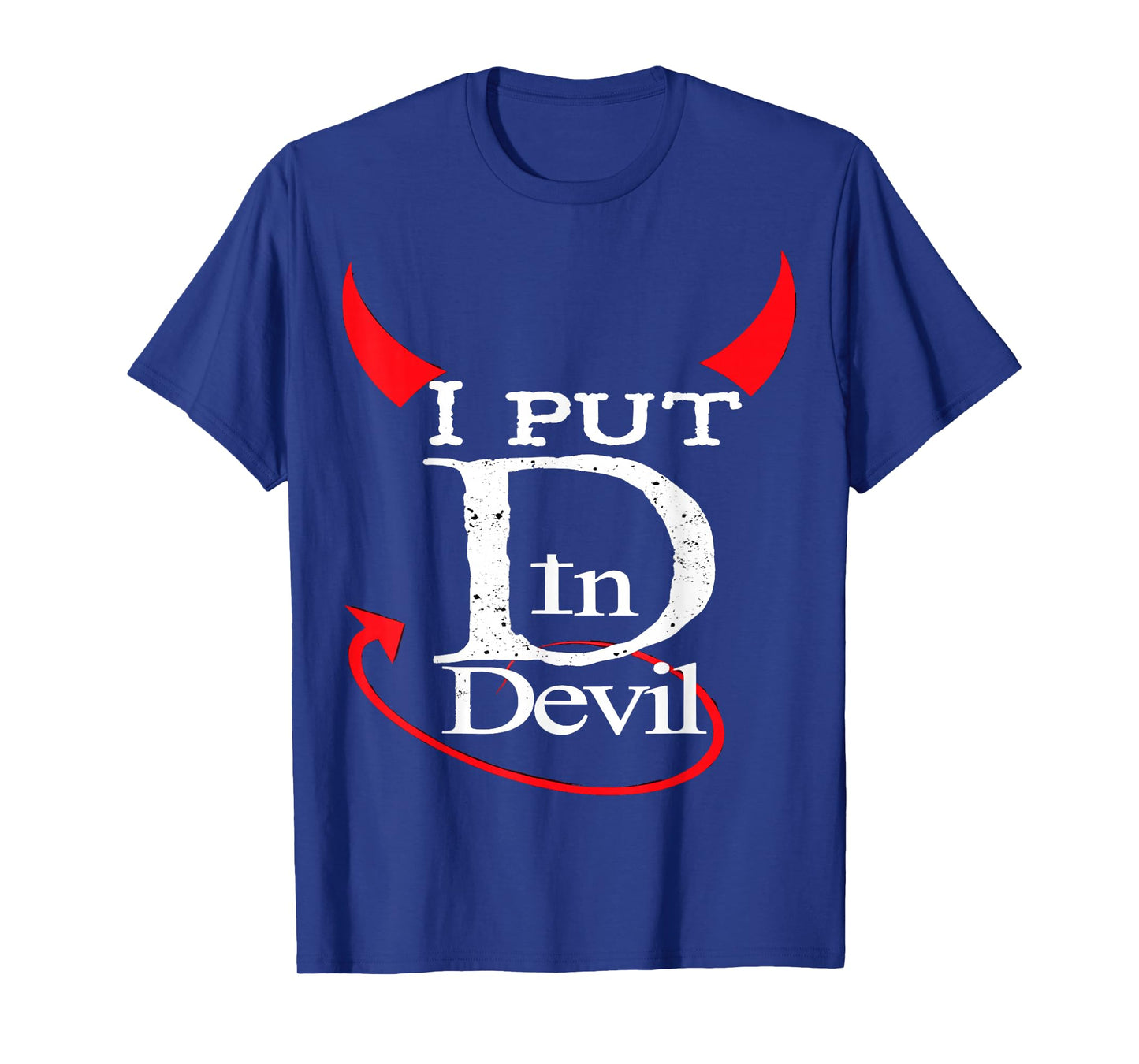 I Put D In Devil Funny Halloween Matching Couple Costume T-Shirt
