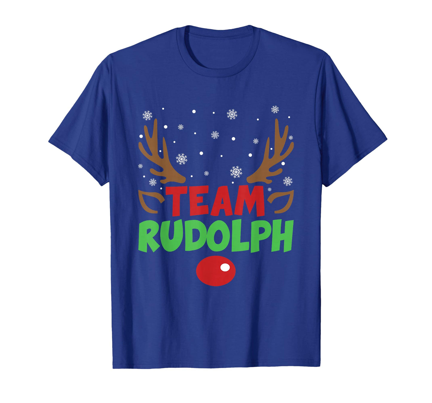 Team Rudolph Christmas Red Nose Reindeer Snow Xmas Pajamas T-Shirt