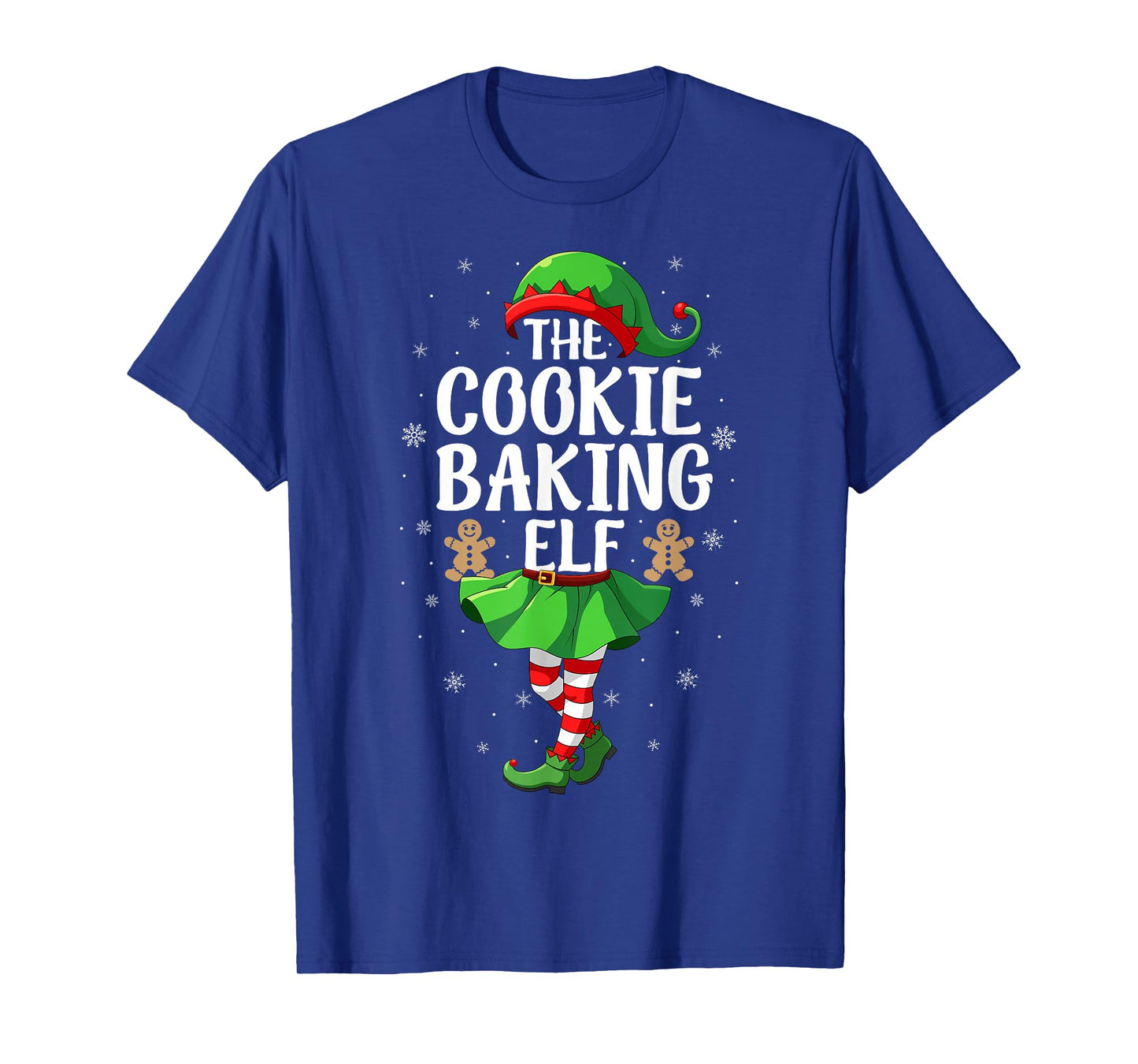 Cookie Baking Elf Christmas Girl Women Elf Squad Xmas Family T-Shirt