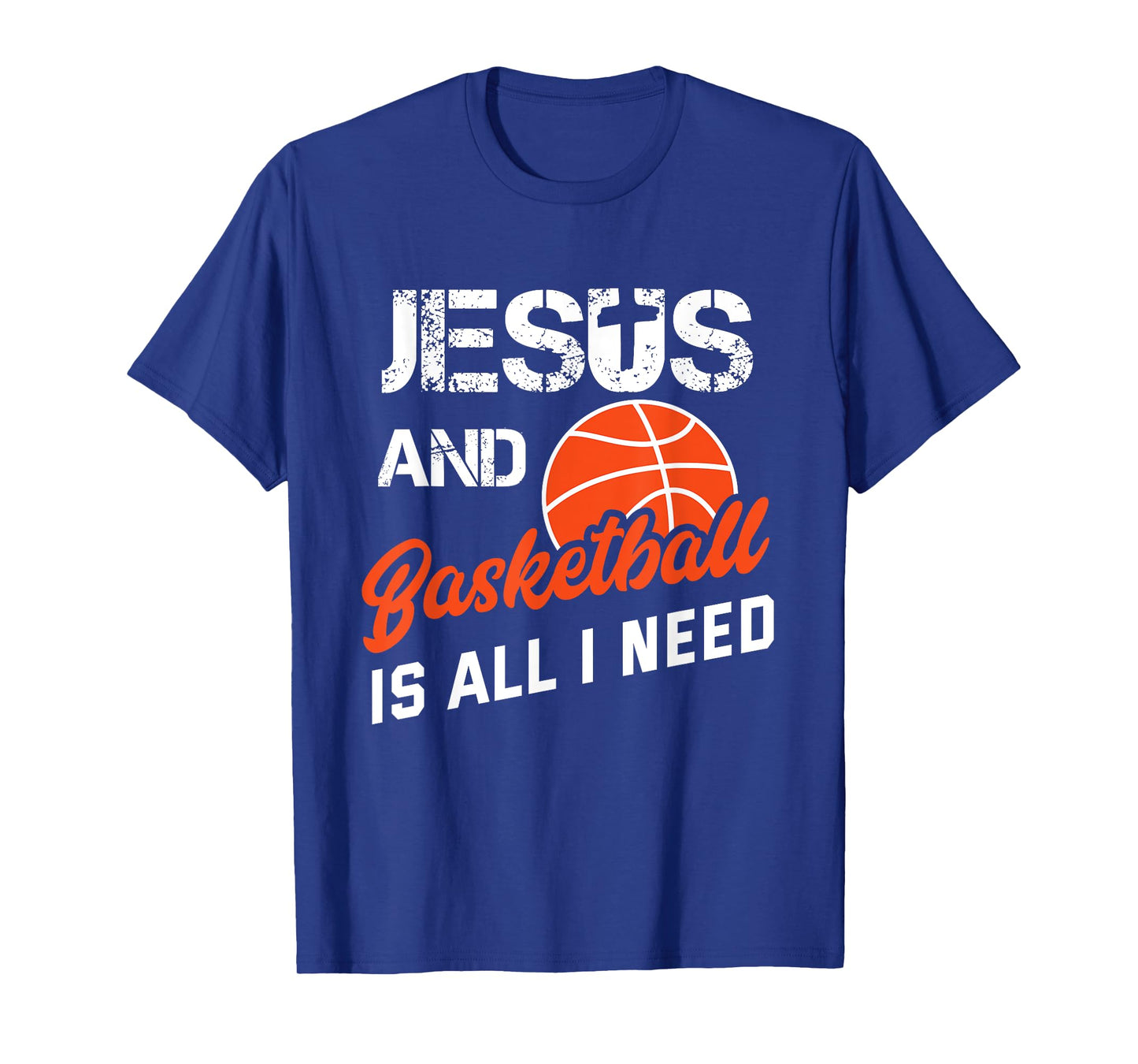 Vintage Jesus And Basketball Is All I Need Player Religious T-Shirt