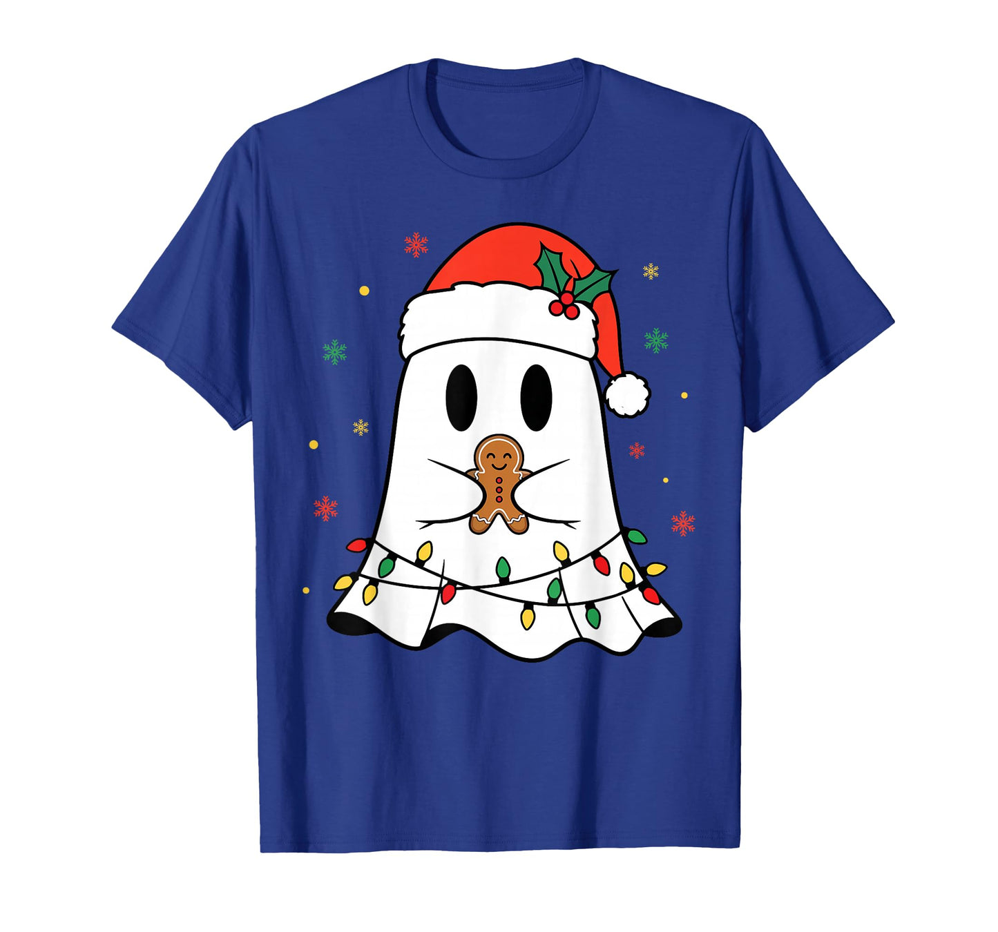 Ghost Christmas Santa Gingerbread Spooky Holiday T-Shirt