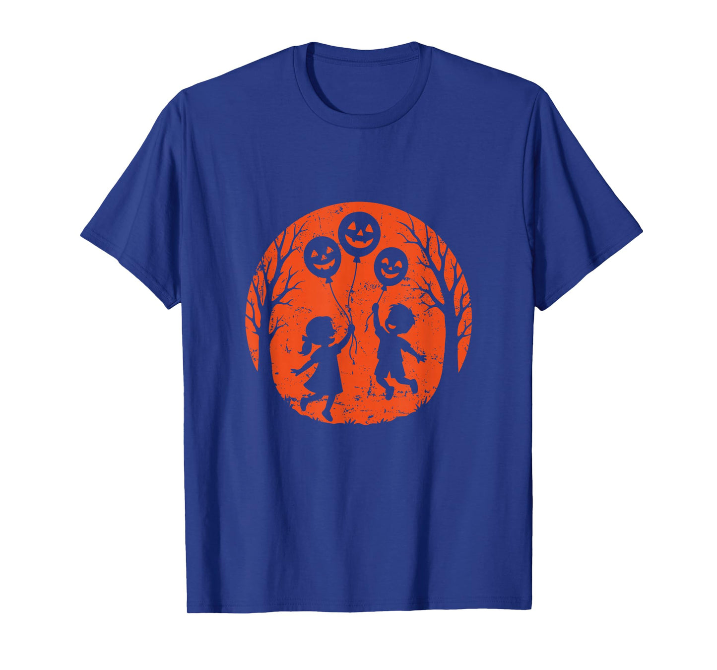 Kids with Pumpkin Balloons Halloween T-Shirt