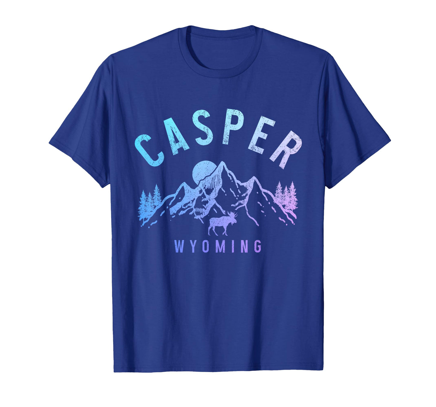 Casper Wyoming Vintage Mountains Moose Nature Lover T-Shirt