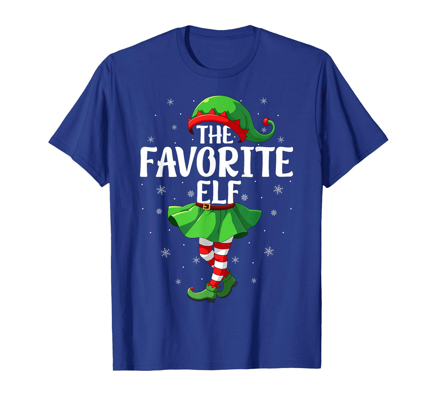 Favorite Elf Christmas Girls Women Elf Squad Xmas Family T-Shirt