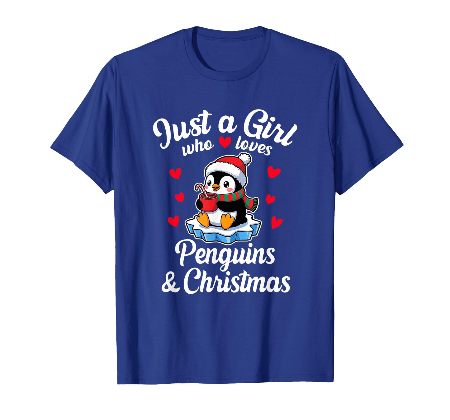 Just a Girl Who Loves Penguins and Christmas T-Shirt