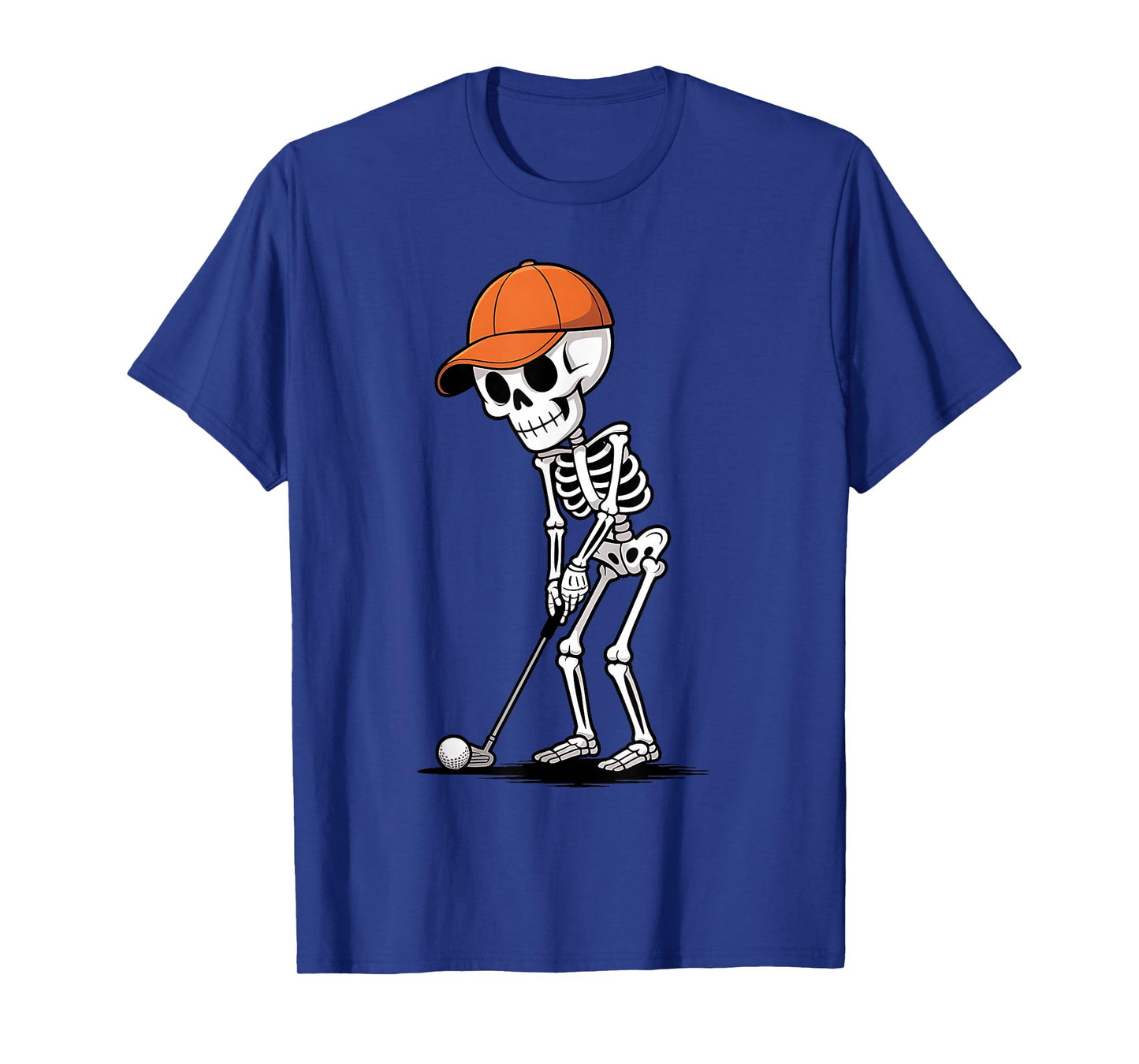 Skeleton Golf Halloween Golfer Golf Player Funny Men Dad T-Shirt
