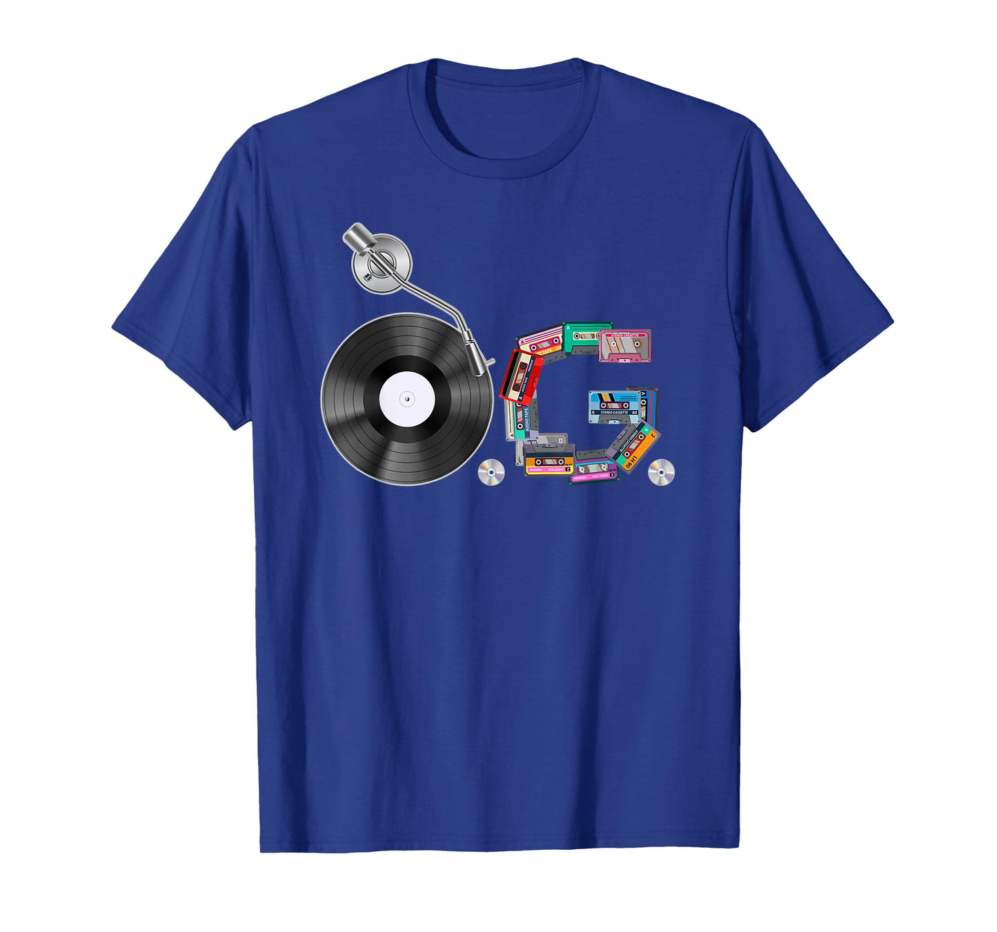 Old School OG Hip Hop Head Vinyl, CDs, Tapes 80s 90s Retro T-Shirt