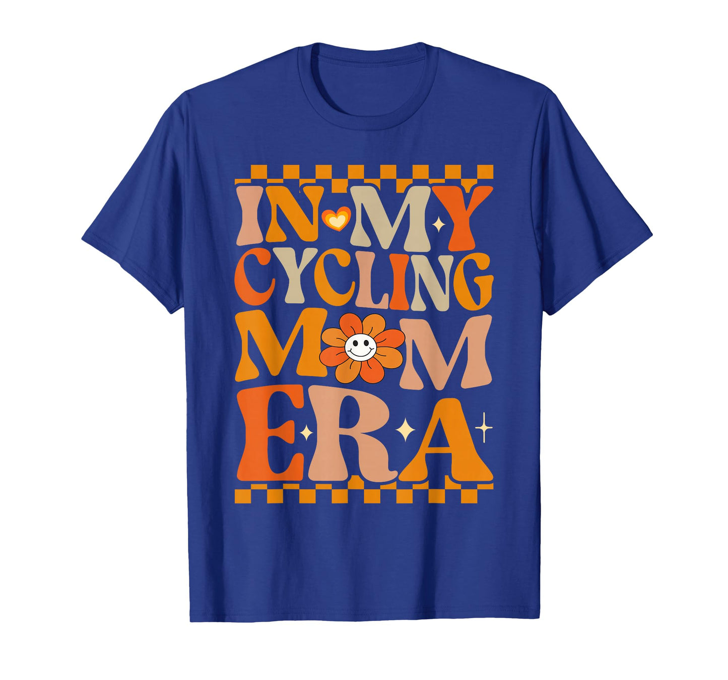 In My Cycling Mom Era | Retro Groovy Hippie Cycling T-Shirt