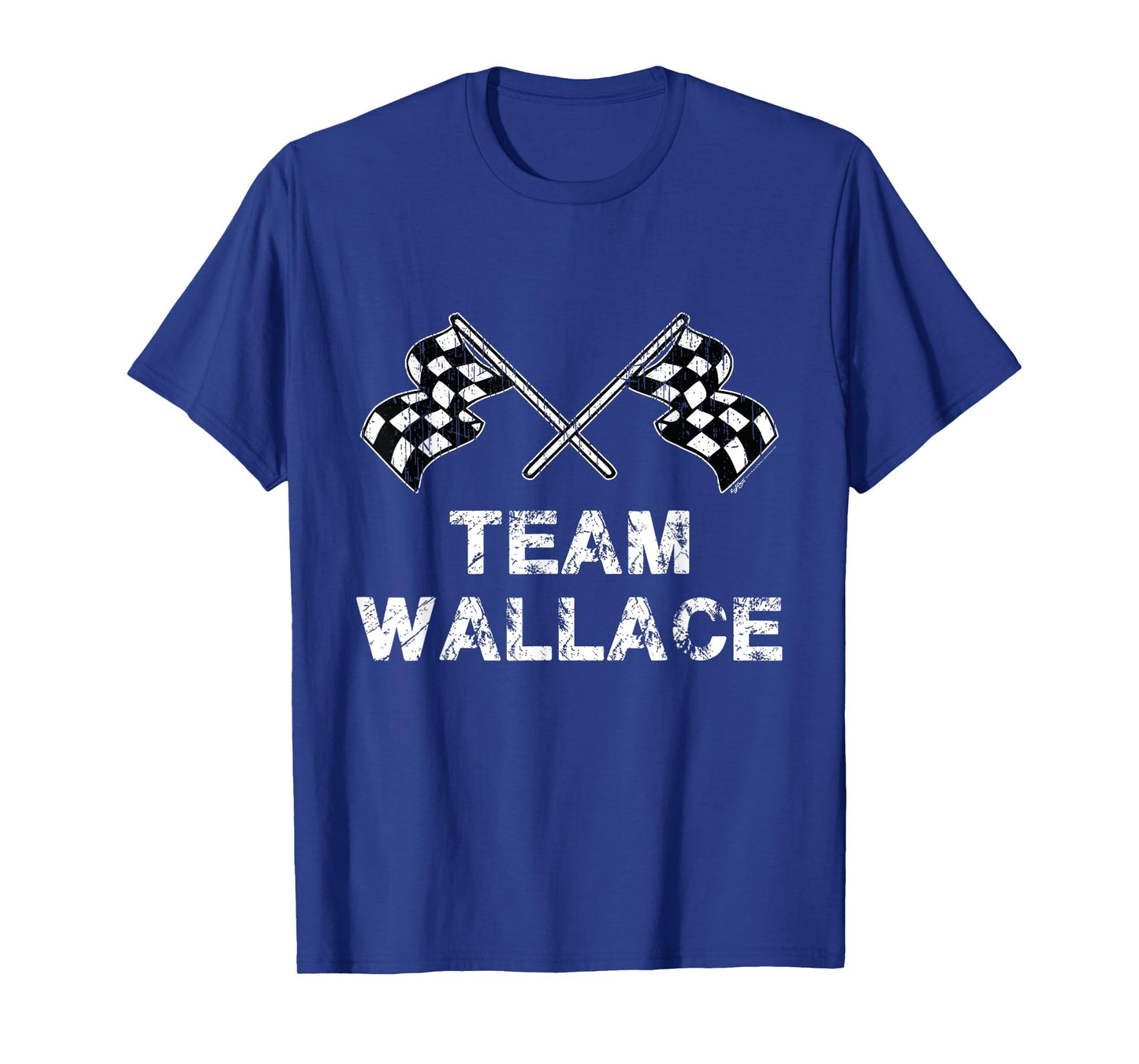 Vintage Team Wallace Family Checkered Flag Racing T-Shirt