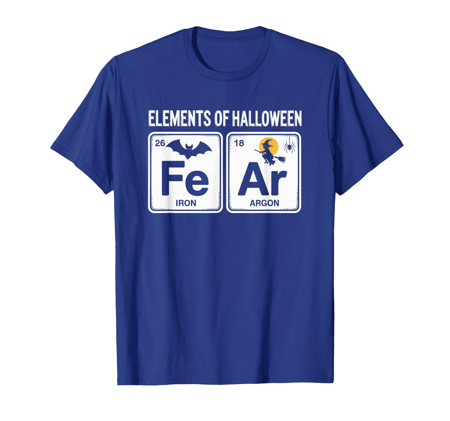 Science Halloween Periodic Table Elements of Halloween Fear T-Shirt
