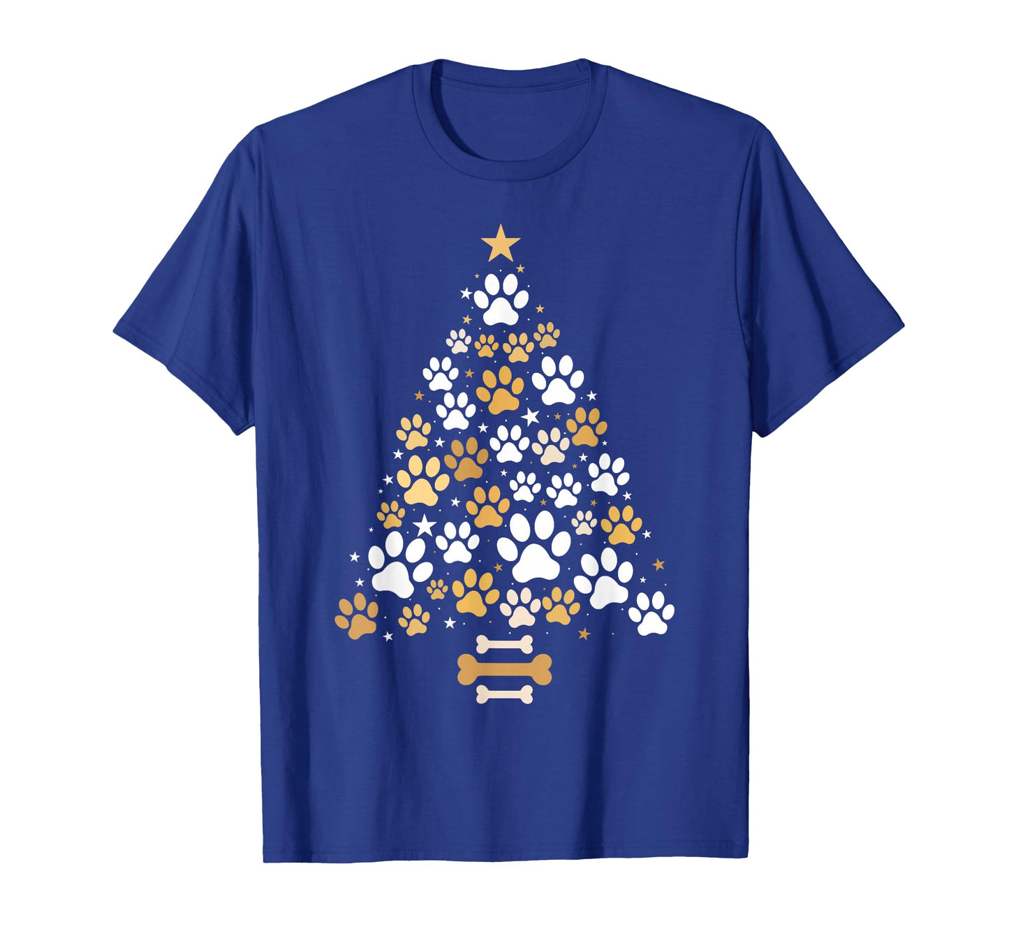 Cat Dog Paw Christmas Tree Pajamas Puppy Dog Cat Lover Xmas T-Shirt