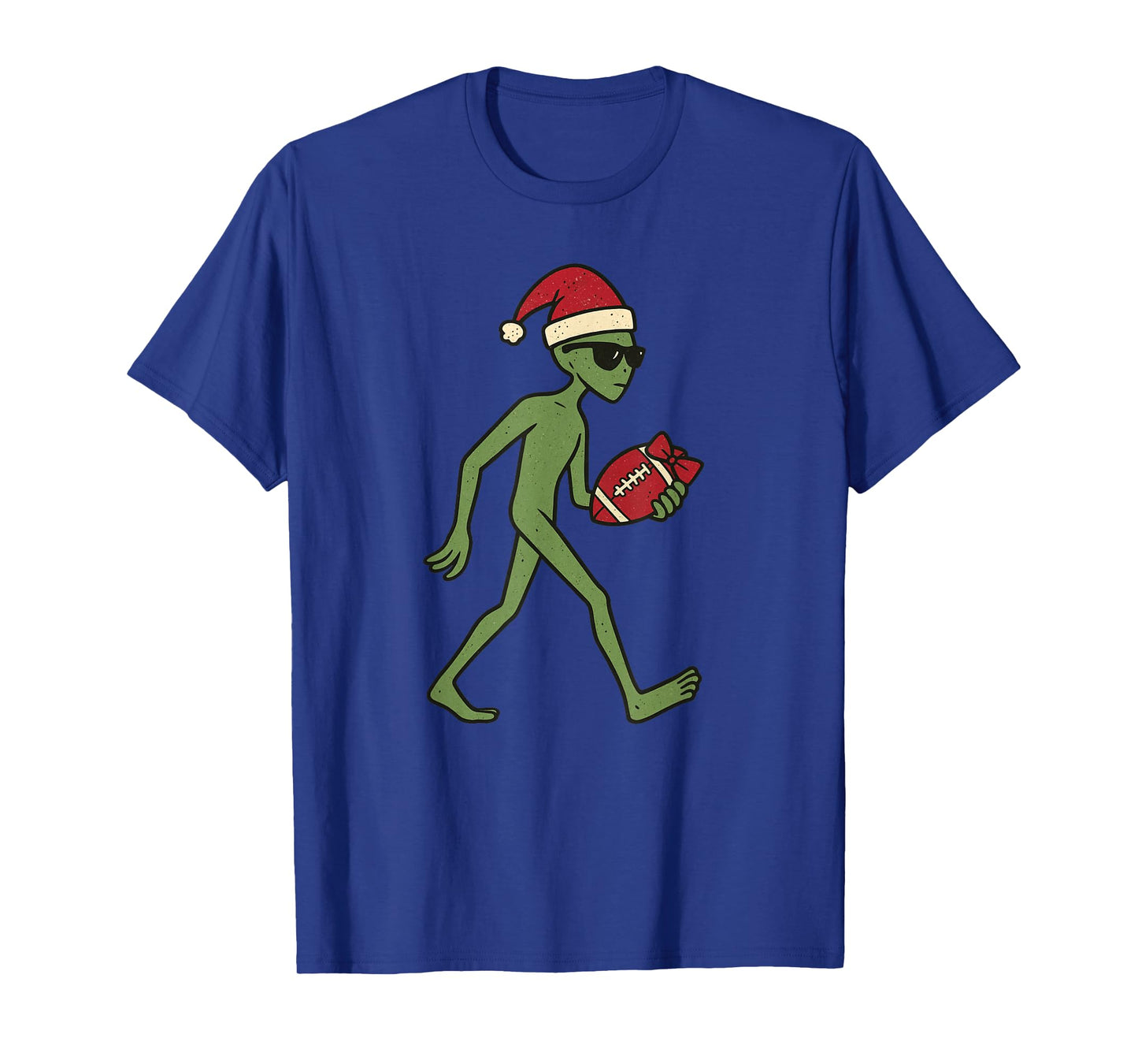 Christmas Alien American Football Funny Xmas Holiday T-Shirt