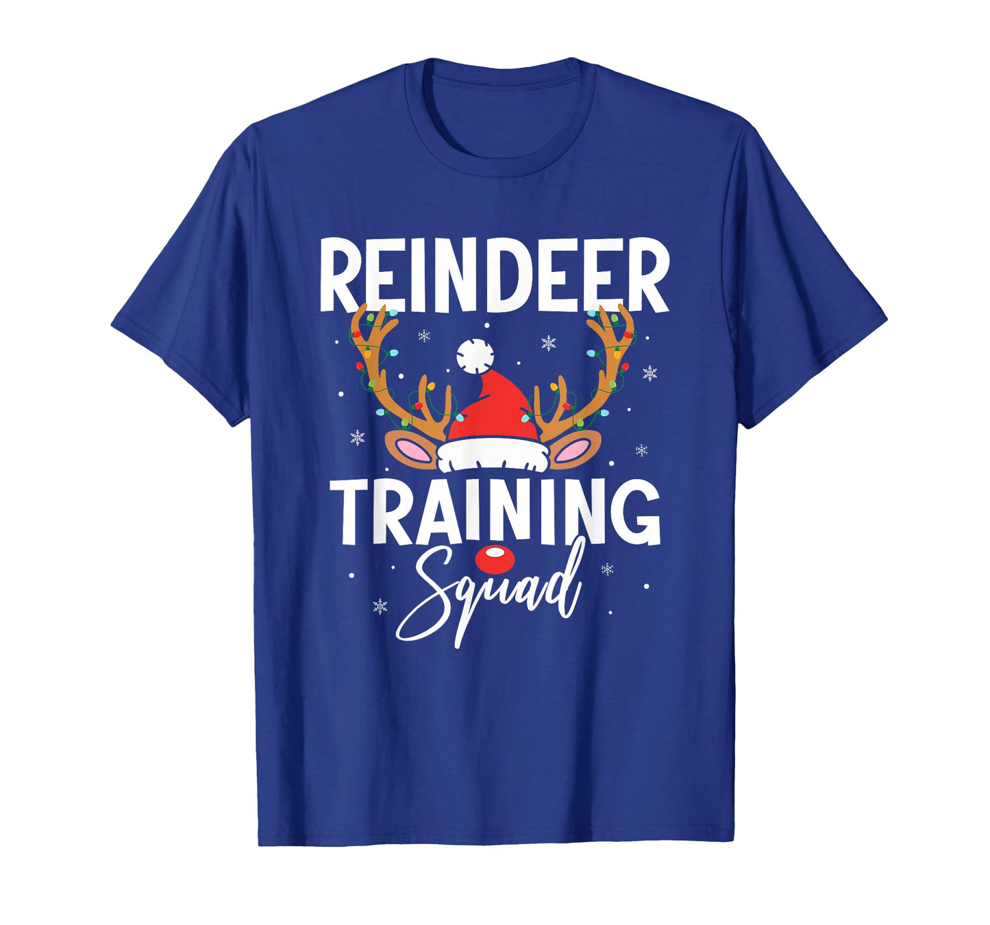 Christmas Running Team Funny Reindeer Training Squad Xmas T-Shirt