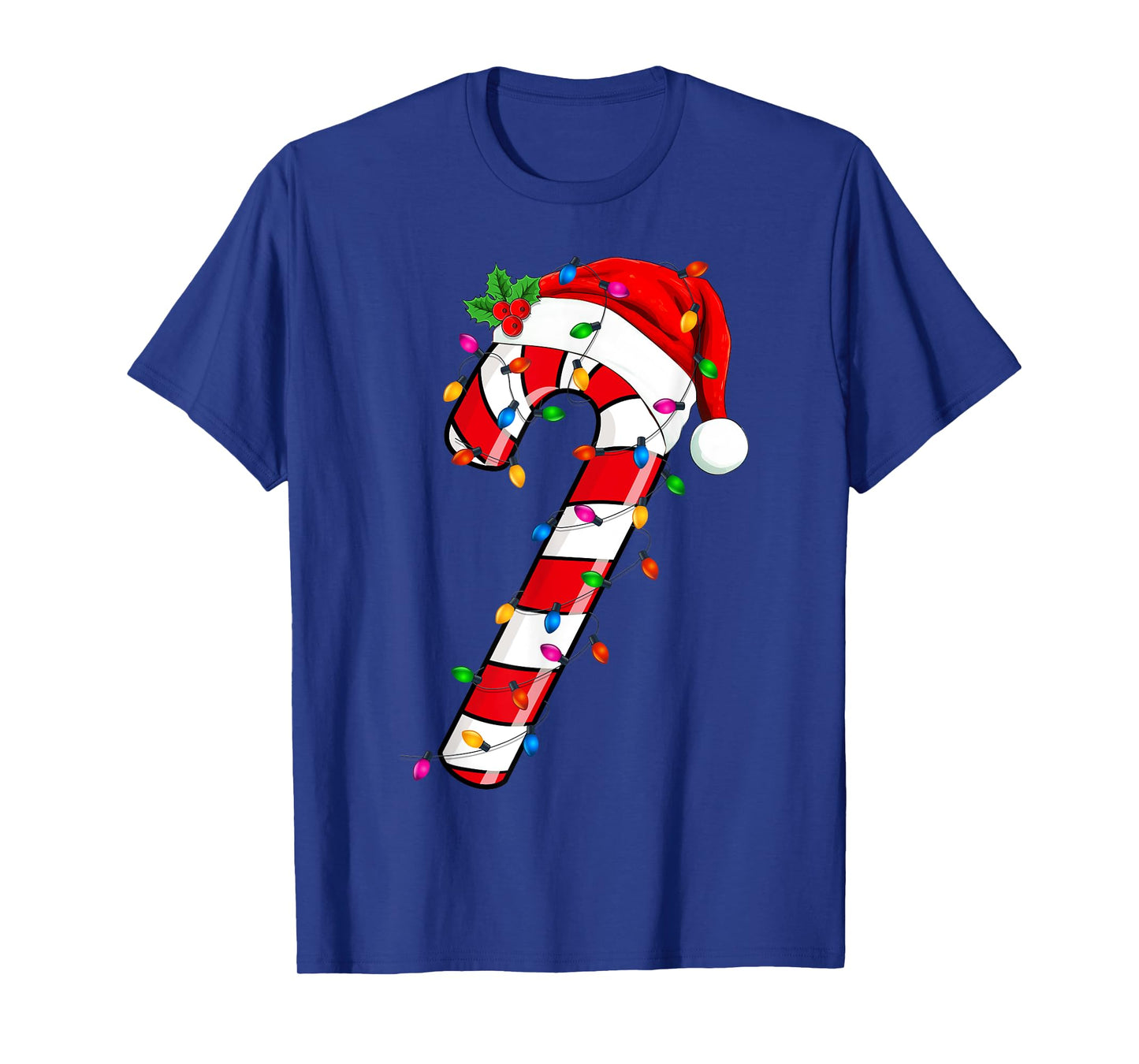 Christmas Candy Cane Santa Xmas Kids Toddler Youth Women Men T-Shirt