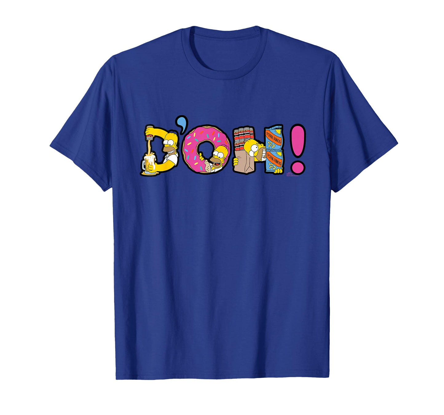 The Simpsons Homer Simpson Beer and Donuts Letters D’OH! T-Shirt