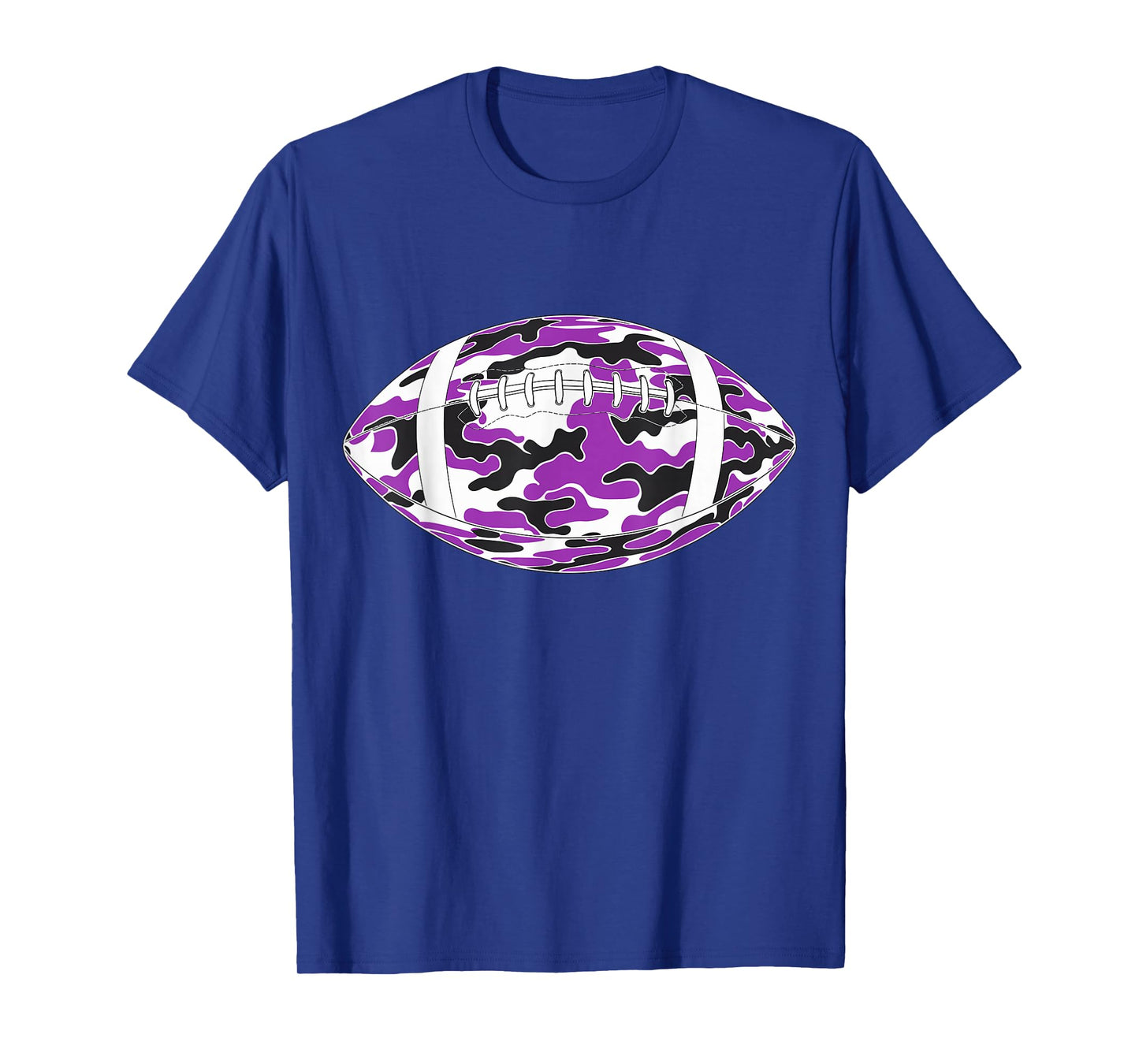 Purple Camouflage American Football T-Shirt