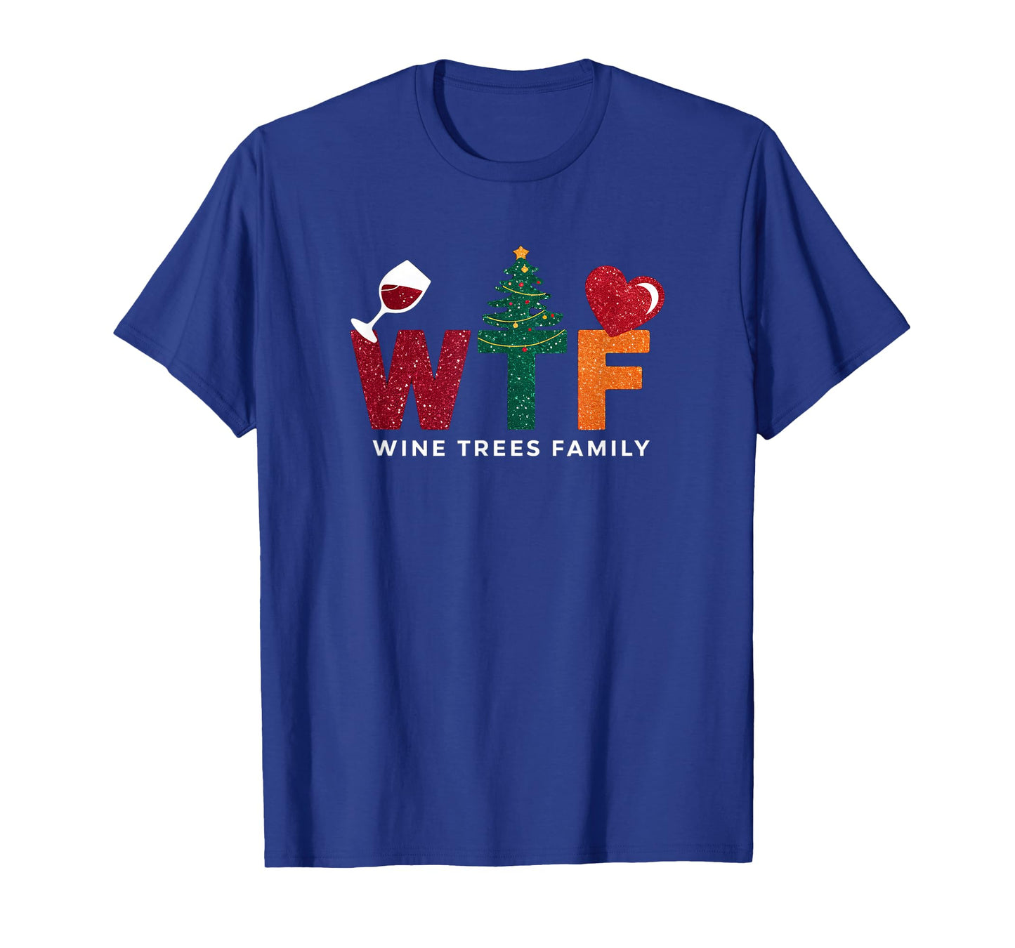 Christmas WTF Wine Trees Family Santa Christmastree T-Shirt