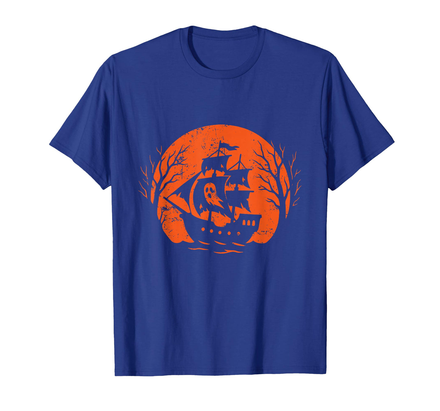 Ghost Ship Halloween Moon T-Shirt